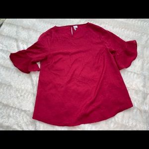 Elle Blouse w/ Bell Style Short Sleeve (S)